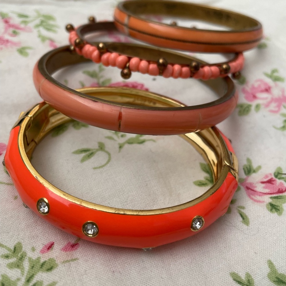 4 peach bracelets